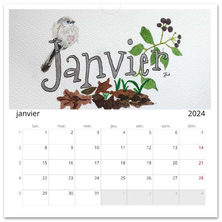 Nature sauvage - Calendrier 2024