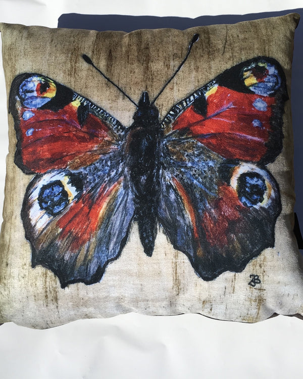 Original Art Butterfly Cushion Print by Bird in France