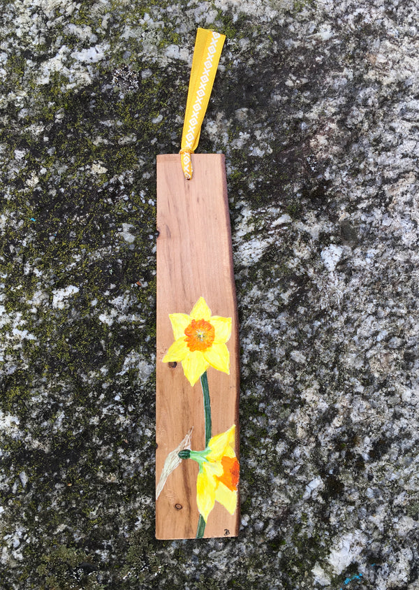 Hand-Painted Daffodil Bookmark