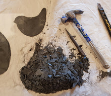 Load image into Gallery viewer, Commission - Acrylic Pet Portrait on a slate heart