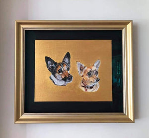 Commission - Icon-Style Pet Portrait On Canvas